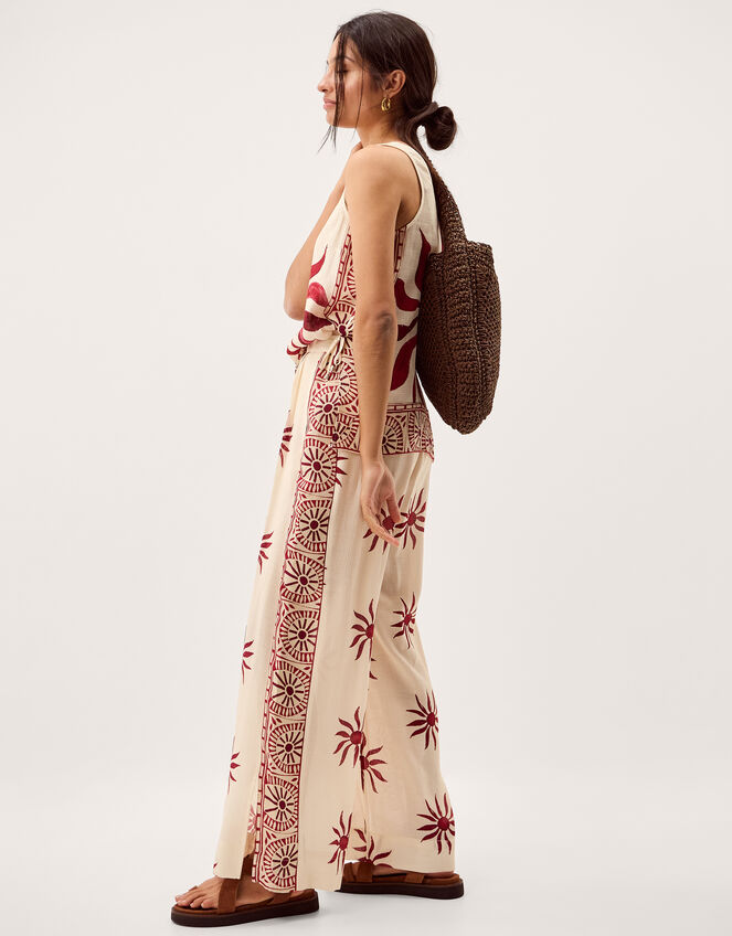 Sunnie Wide Leg Beach Trousers Ivory