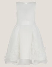 Eloise Appliqué Rose Dress, Ivory (IVORY), large