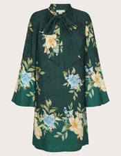 Clemmie Floral Print Tunic, Green (DARK GREEN), large