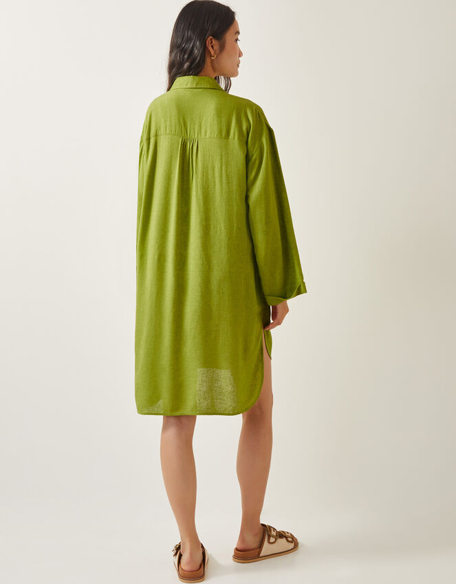 Esme Beach Shirt Dress Green