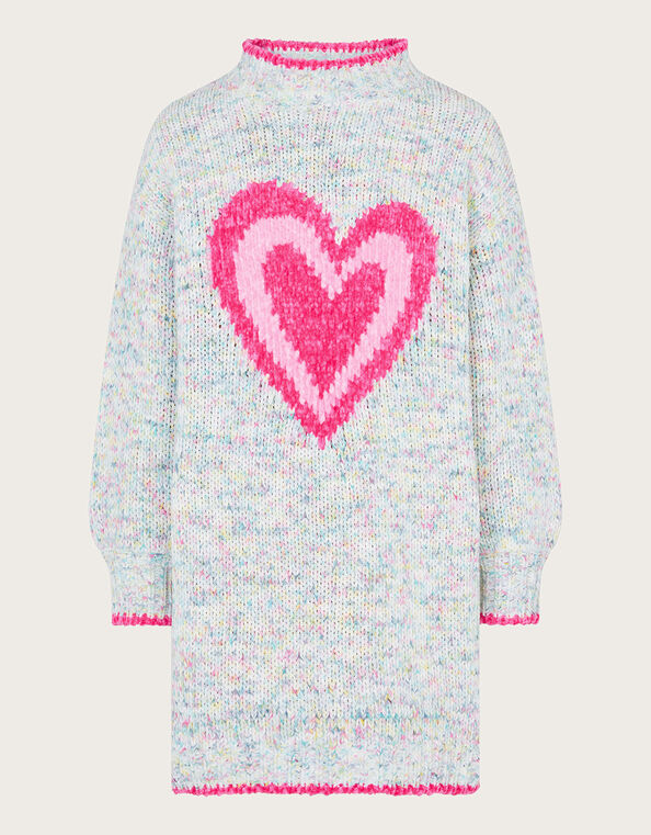 Heart Longline Jumper, Grey (GREY), large