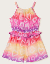  Tie Dye Heart Romper, Purple (LILAC), large