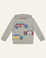 Car Applique Hoodie, Grey (GREY), large