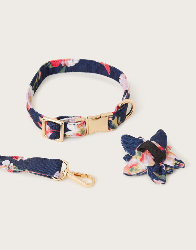 Dog Lead and Collar Set, Blue (NAVY), large