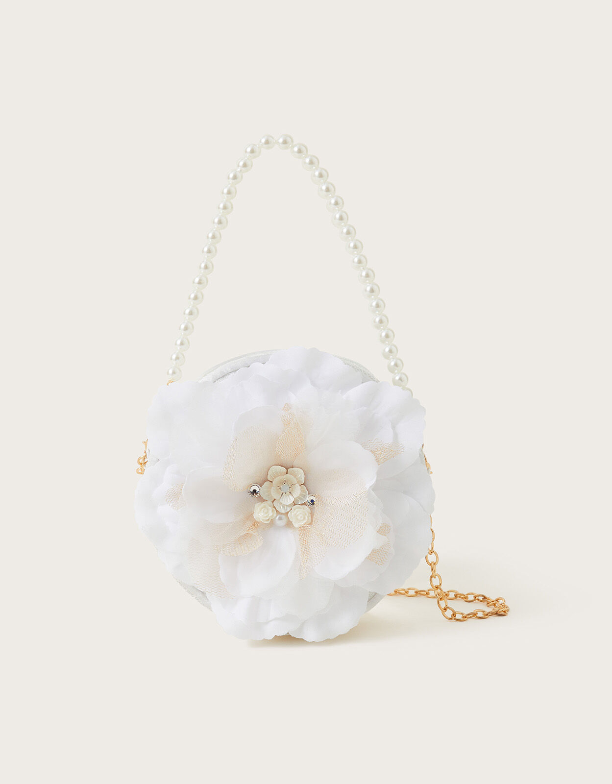White handbag with flowers cheap