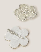 2-Pack Sparkle Flower Hair Clips, , large