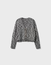 East Willow Boucle Knit Cardigan, Brown (BROWN), large