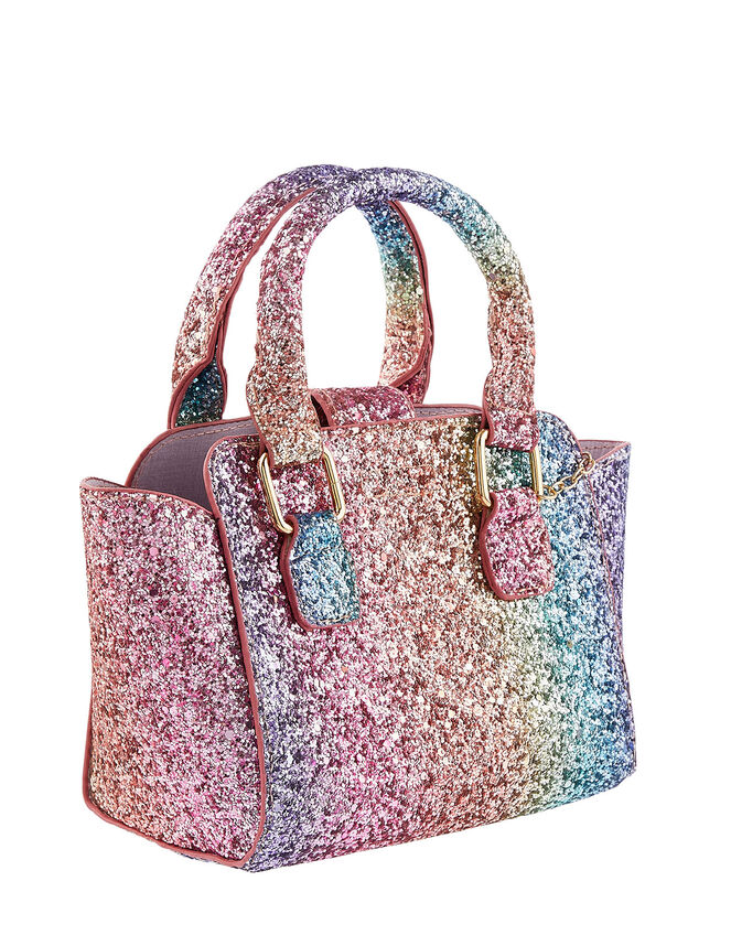 Rainbow Glitter Tote Bag, , large