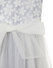 Floral Lace Maxi Dress, Grey (GREY), large