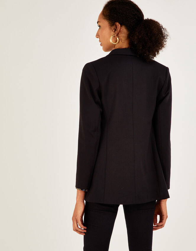 Becca Ponte Blazer with LENZING™ ECOVERO™, Black (BLACK), large
