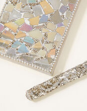 Mosaic Metallic Notebook and Pen, , large