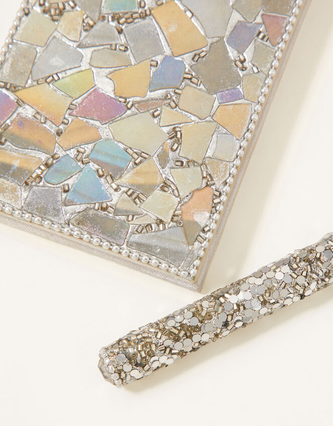 Mosaic Metallic Notebook and Pen, , large