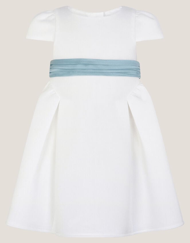 Baby Polly Cap Sleeve Bow Party Dress, Ivory (IVORY), large