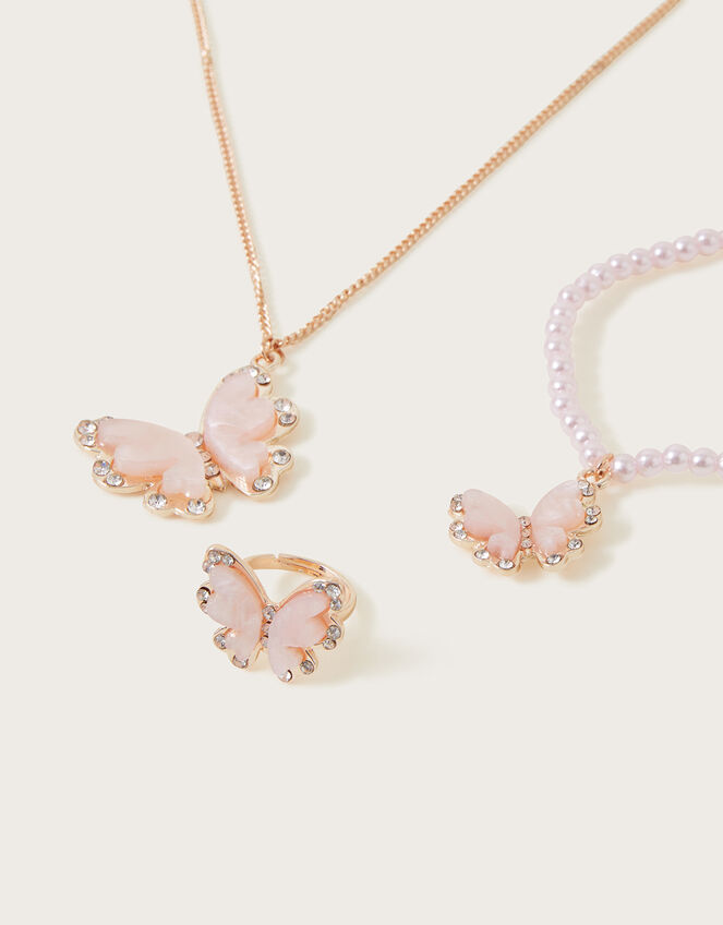 Pearly Butterfly Jewellery Set of Three, , large