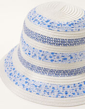 Baby Ditsy Floral Hat, Blue (BLUE), large