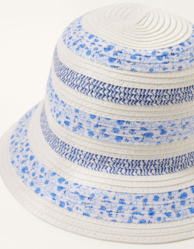 Baby Ditsy Floral Hat, Blue (BLUE), large