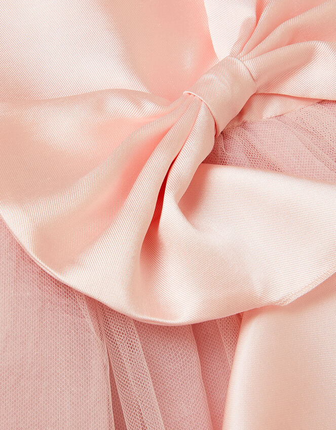 Baby Waterfall Bow Tulle Dress , Pink (PINK), large