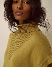 Fay High Neck Knit Tank, Green (CHARTREUSE), large