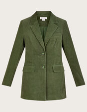Cord Blazer Suit Jacket, Green (GREEN), large