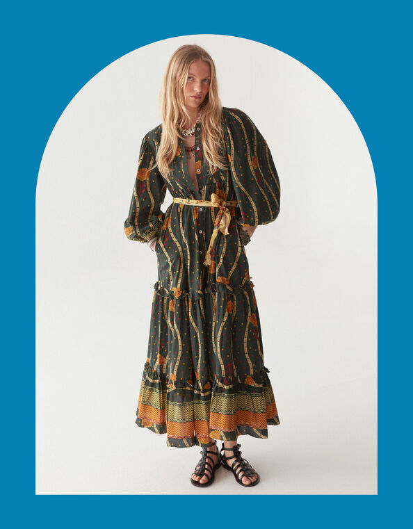 Maison Hotel Raphaelle Floral Maxi Dress, Multi (MULTI), large