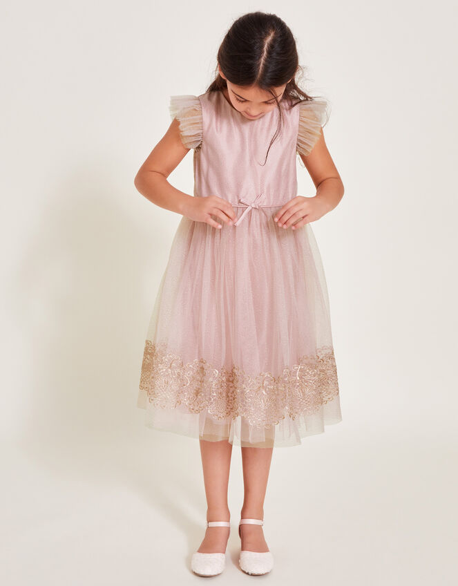 Ayra Sparkle Lace Tulle Dress, Pink (PINK), large