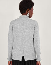 Char Corsage Jumper, Grey (GREY MARL), large