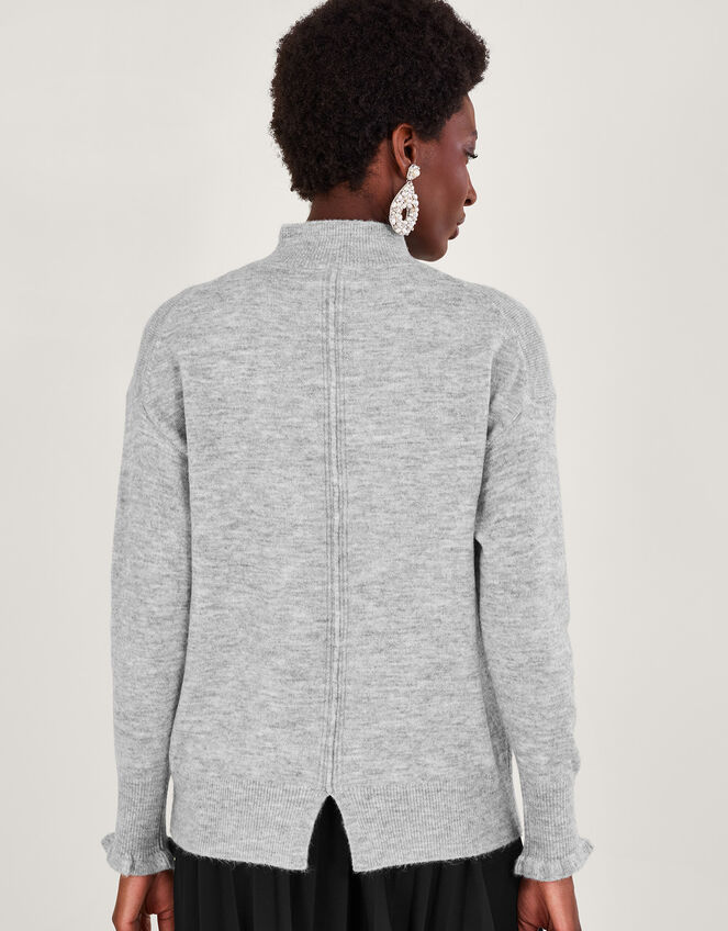 Char Corsage Jumper, Grey (GREY MARL), large