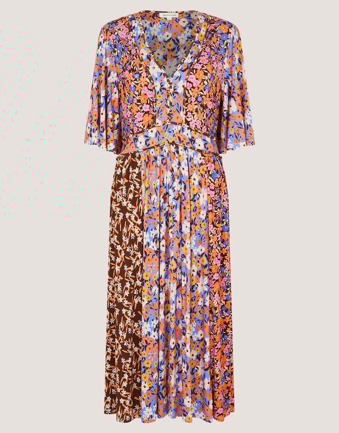 Ceri Floral Print Jersey Midi Dress, Multi (MULTI), large