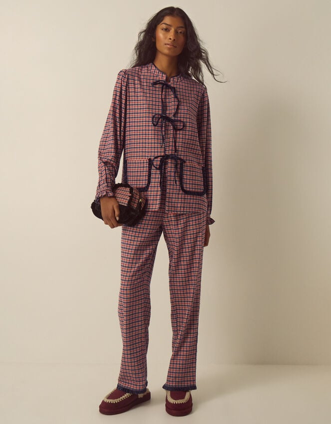 Charlie Check Print Long Pyjamas Set, Multi (MULTI), large