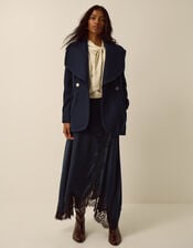 Estelle Collar Coat, Blue (NAVY), large