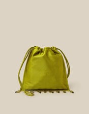 Efie Bead Trim Drawstring Bag, , large