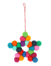 Fiona Walker Pom-Pom Star Decoration, , large