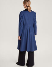 Opal Opera Coat in Wool Blend, Blue (BLUE), large