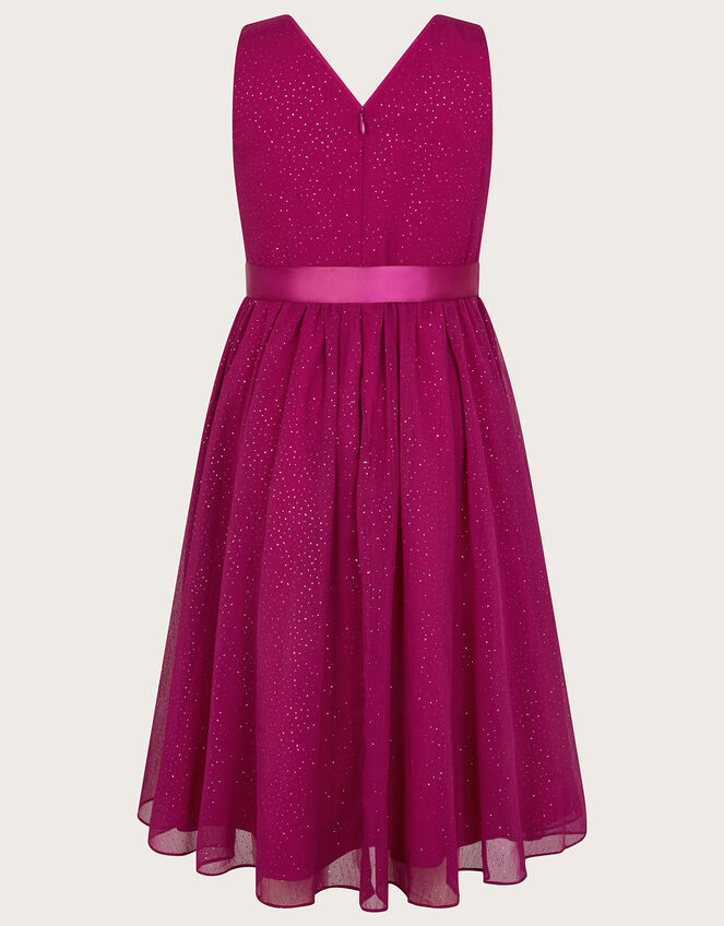 Glitter Wrap Mariposa Dress, Purple (RASPBERRY), large