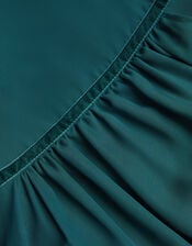 Cara Embroidered Stripe Midi Skirt, Blue (BLUE), large