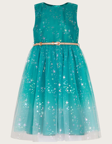 Ombre Star Dress, Teal (TEAL), large