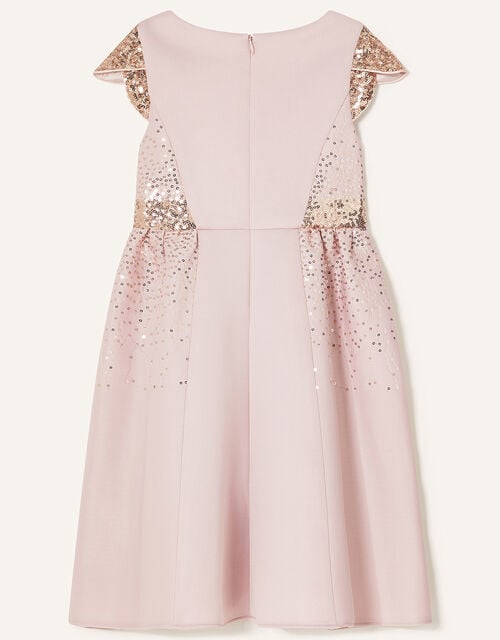Sequin Scuba Dress, Pink (DUSKY PINK), large