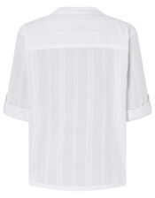 Keagan Embroidered Kurta Shirt in Pure Cotton, Ivory (IVORY), large