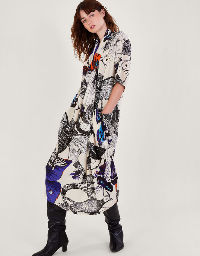 One Hundred Stars Butterfly Print Dress, Multi (MULTI), large