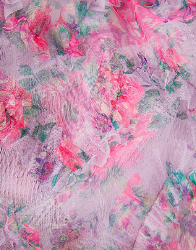 Roma Peony Ruffle Party Dress, Purple (LILAC), large