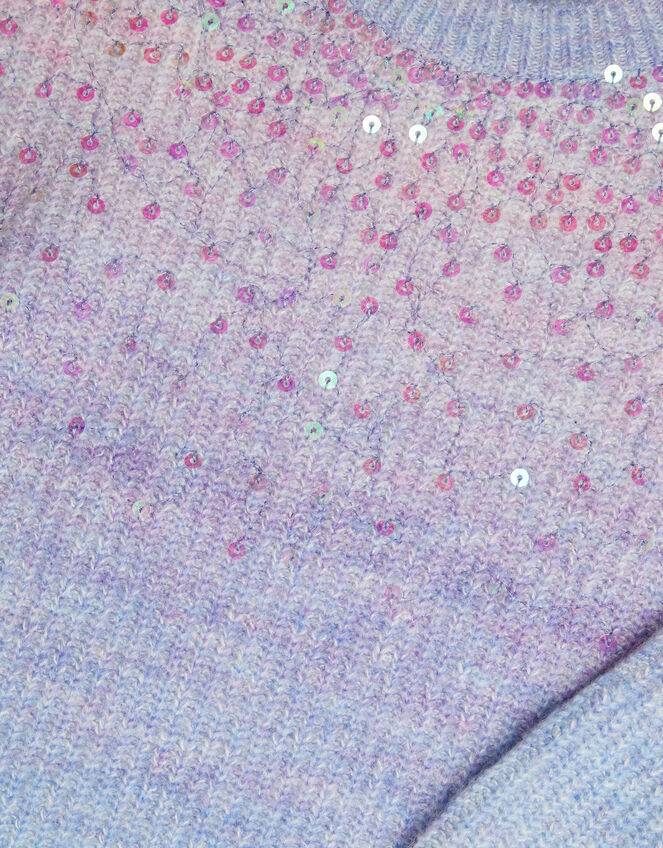 Sequin Ombre Jumper, Purple (LILAC), large