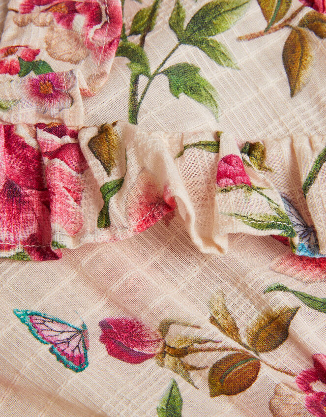 Baby Artisan Rose Print Romper, Ivory (IVORY), large