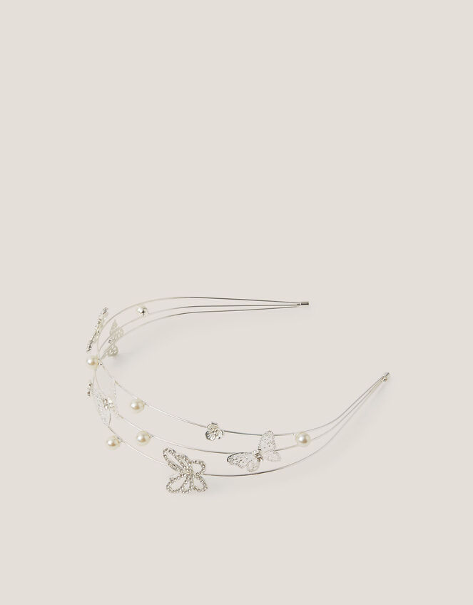 Butterfly Embellished Wire Headband, , large