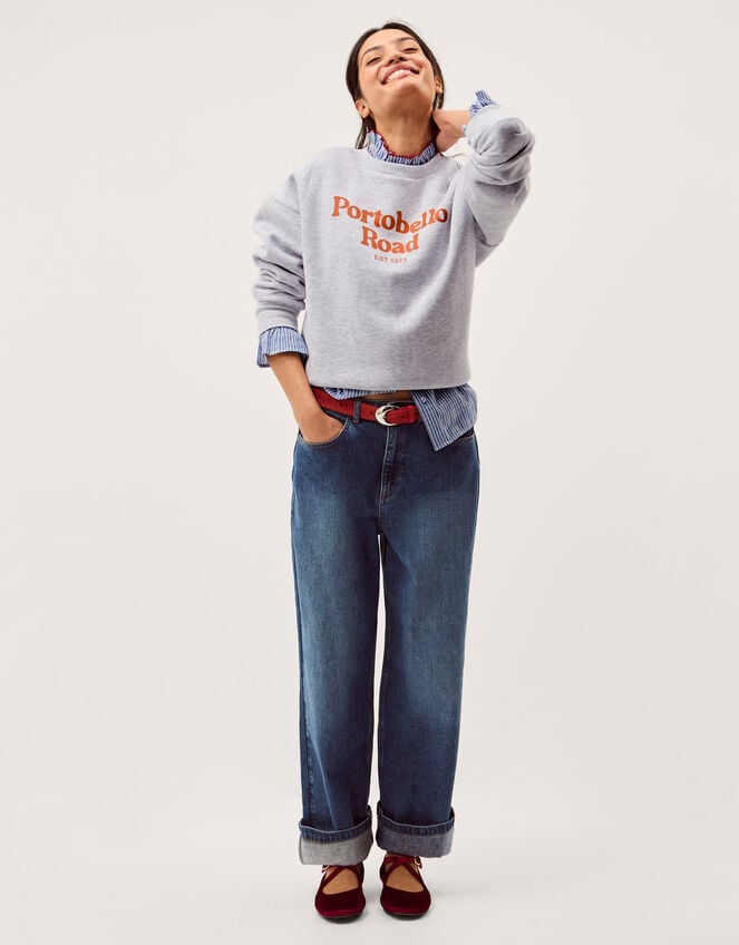 Savi Portobello Road Slogan Sweatshirt, Grey (GREY), large