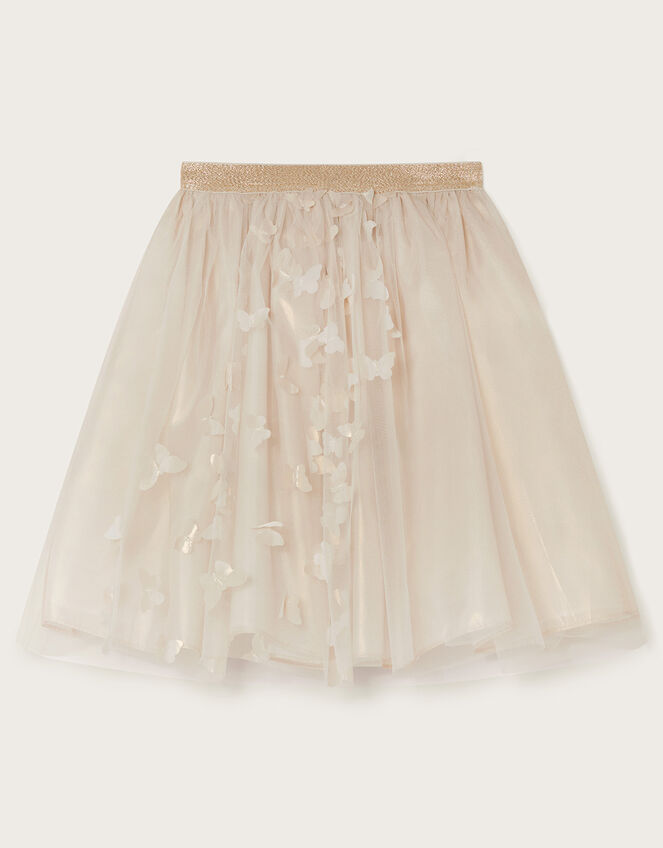 Land of Wonder Butterfly Tulle Skirt, Natural (CHAMPAGNE), large