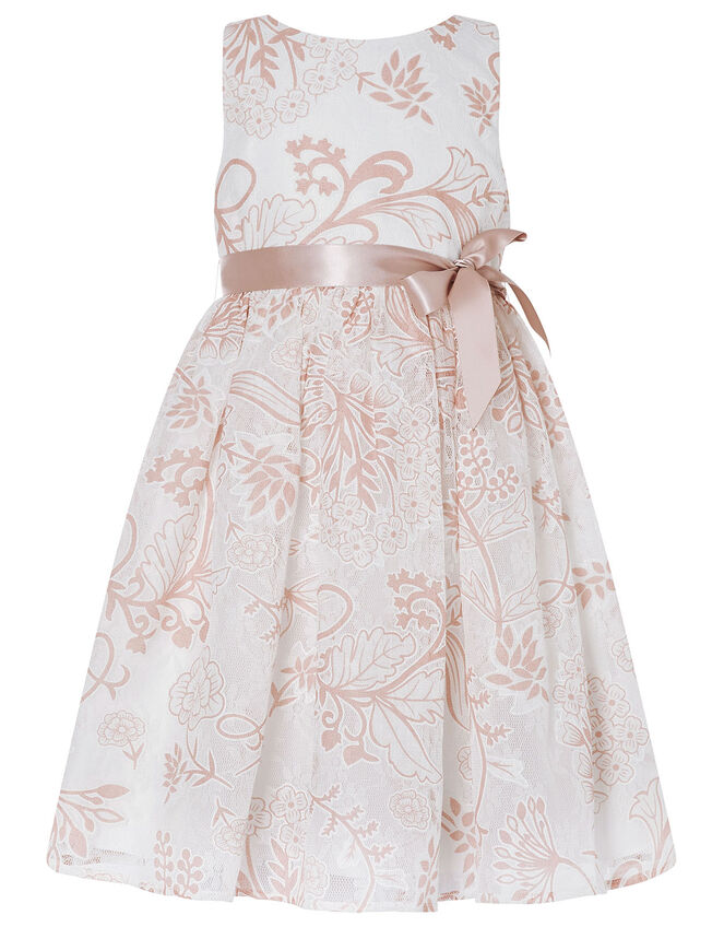 Annie Printed Lace Dress, Ivory (IVORY), large