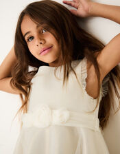 Principesa Appliqu&eacute; Rose Sparkle Dress, Gold (GOLD), large