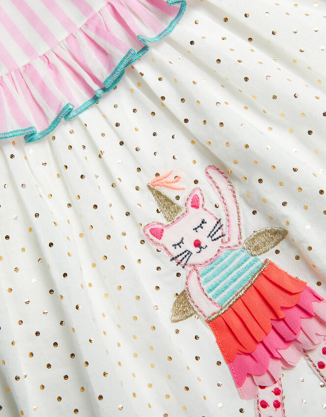 Baby Dancing Mice Stripe Bodice Dress, Pink (PINK), large