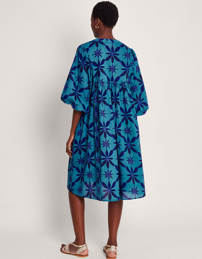 La Galeria Elefante Smock Dress, Blue (BLUE), large