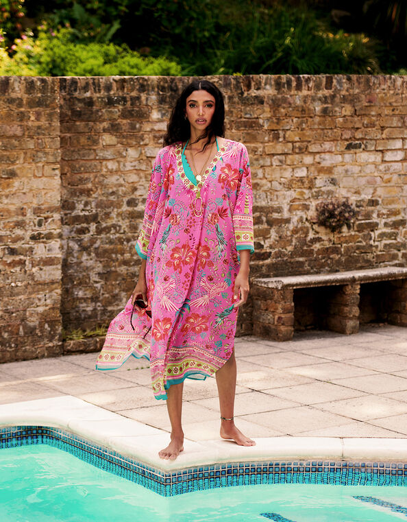 Kiara Printed Long Kaftan, , large
